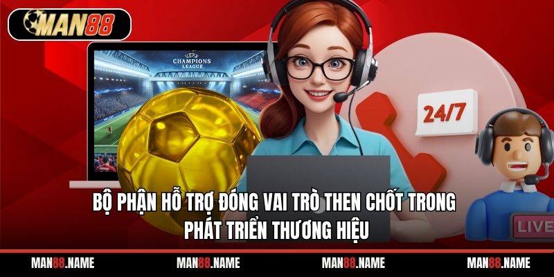 Bộ phận hỗ trợ đóng vai trò then chốt trong phát triển thương hiệu