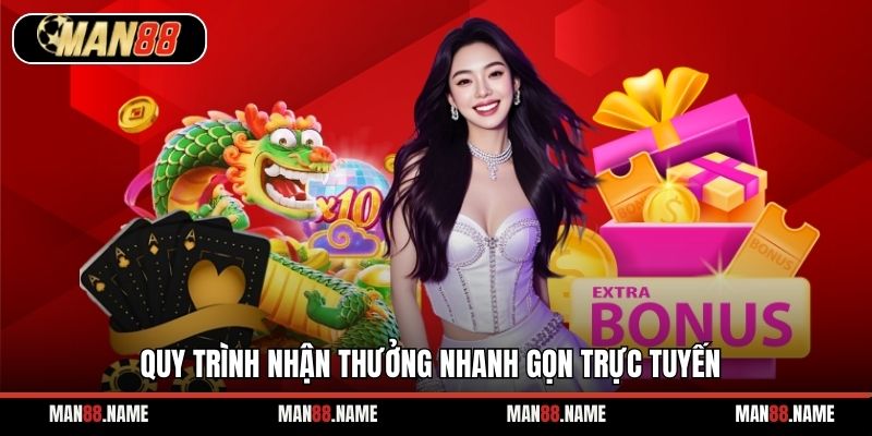 Quy trình nhận thưởng nhanh gọn trực tuyến